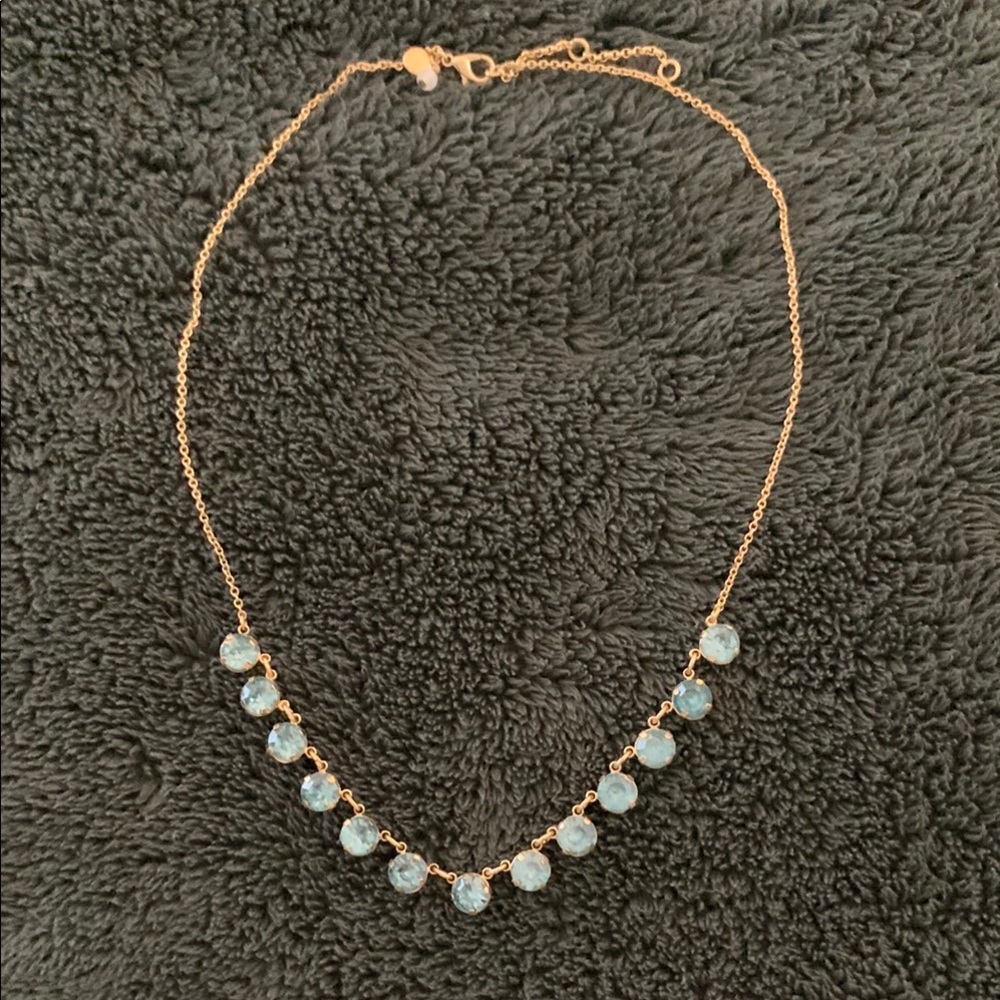 Elegant Gold and Blue Necklace